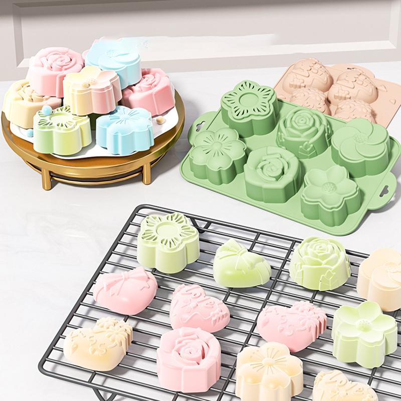 Soap Making Jelly - SU Flower Silicone Mold, 6 Cavities