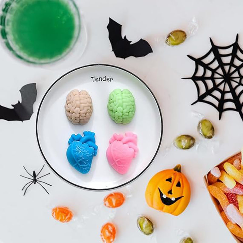 Soap Making Jelly - Human Brain And Heart Silicone Molds