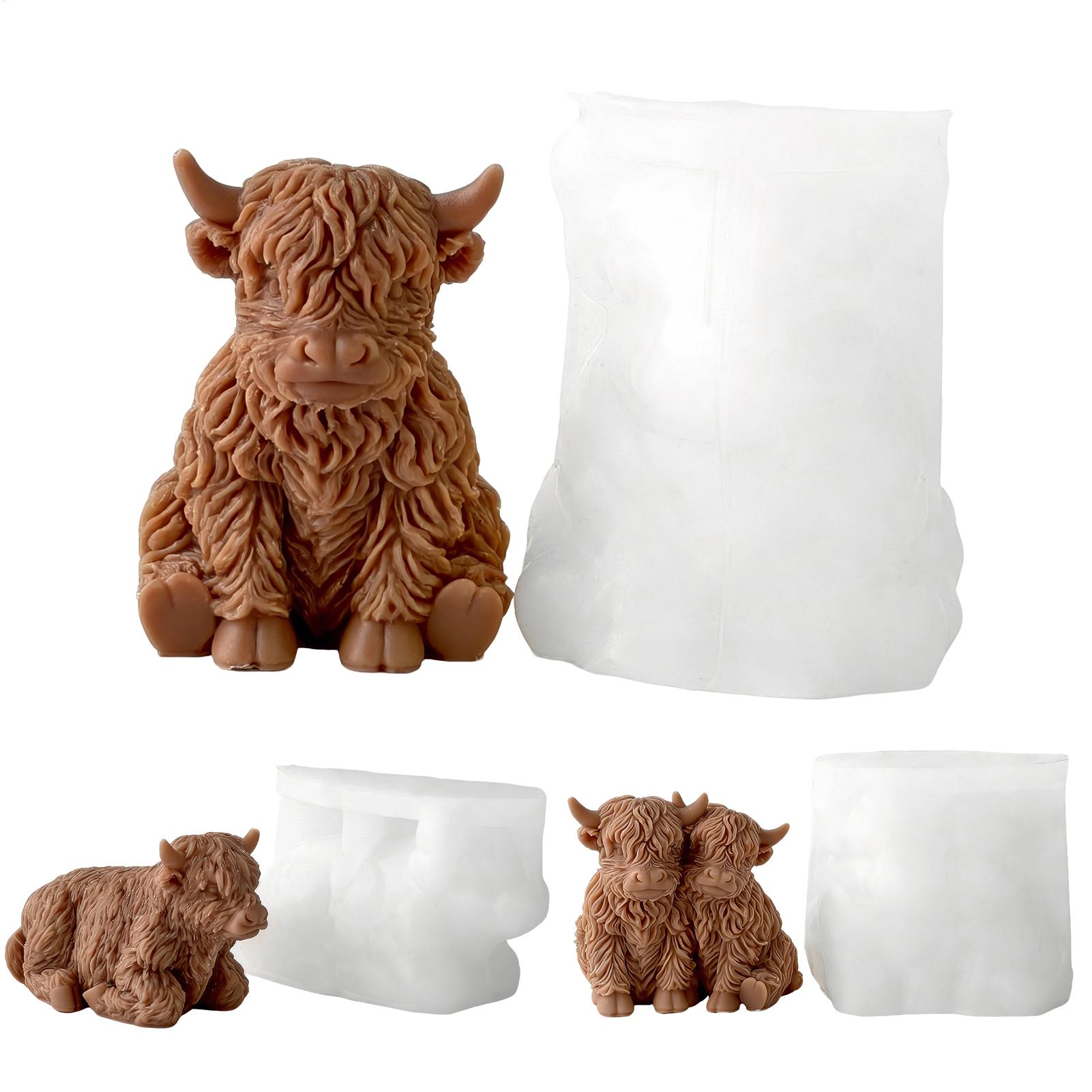 Soap Making Business - Highland Cow Silicone Mold Reusable 3D