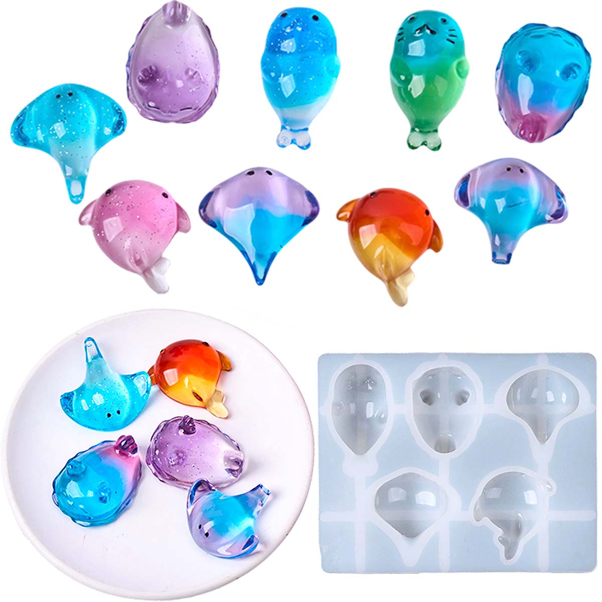 Melt Pour Soap Base - 3D Healing Kawaii Manta Ray Whale