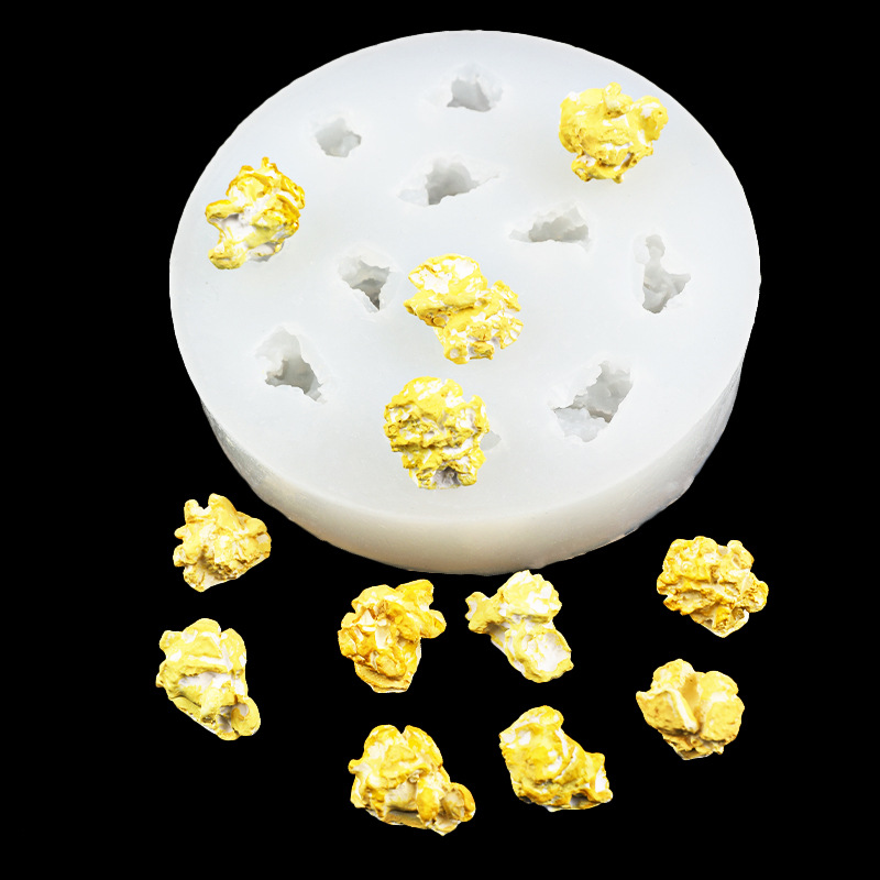 Soap Making Jelly - 12-hole Popcorn Silicone Molds Fondant Candy
