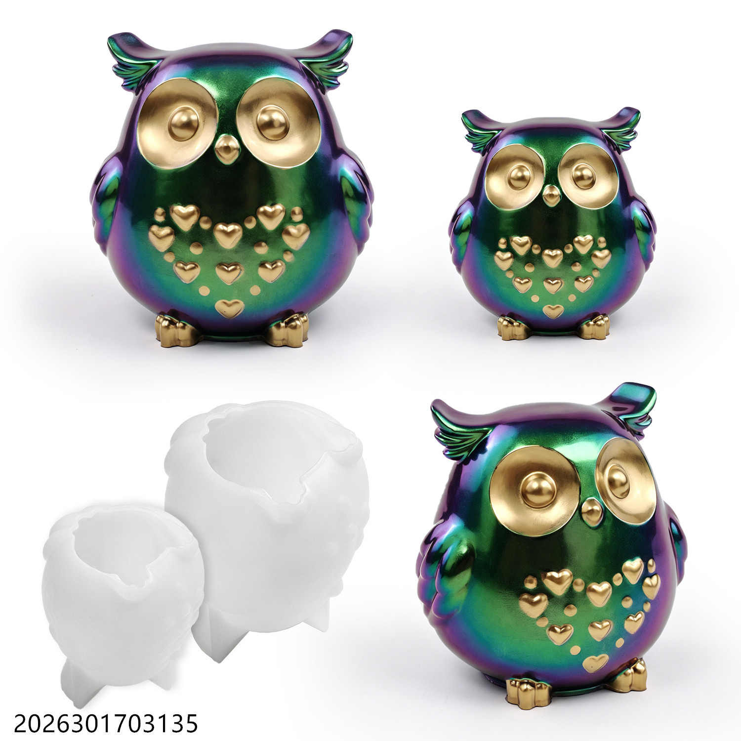 Melt Pour Soap Base - Owl Silicone Mold 3D Bird Shape