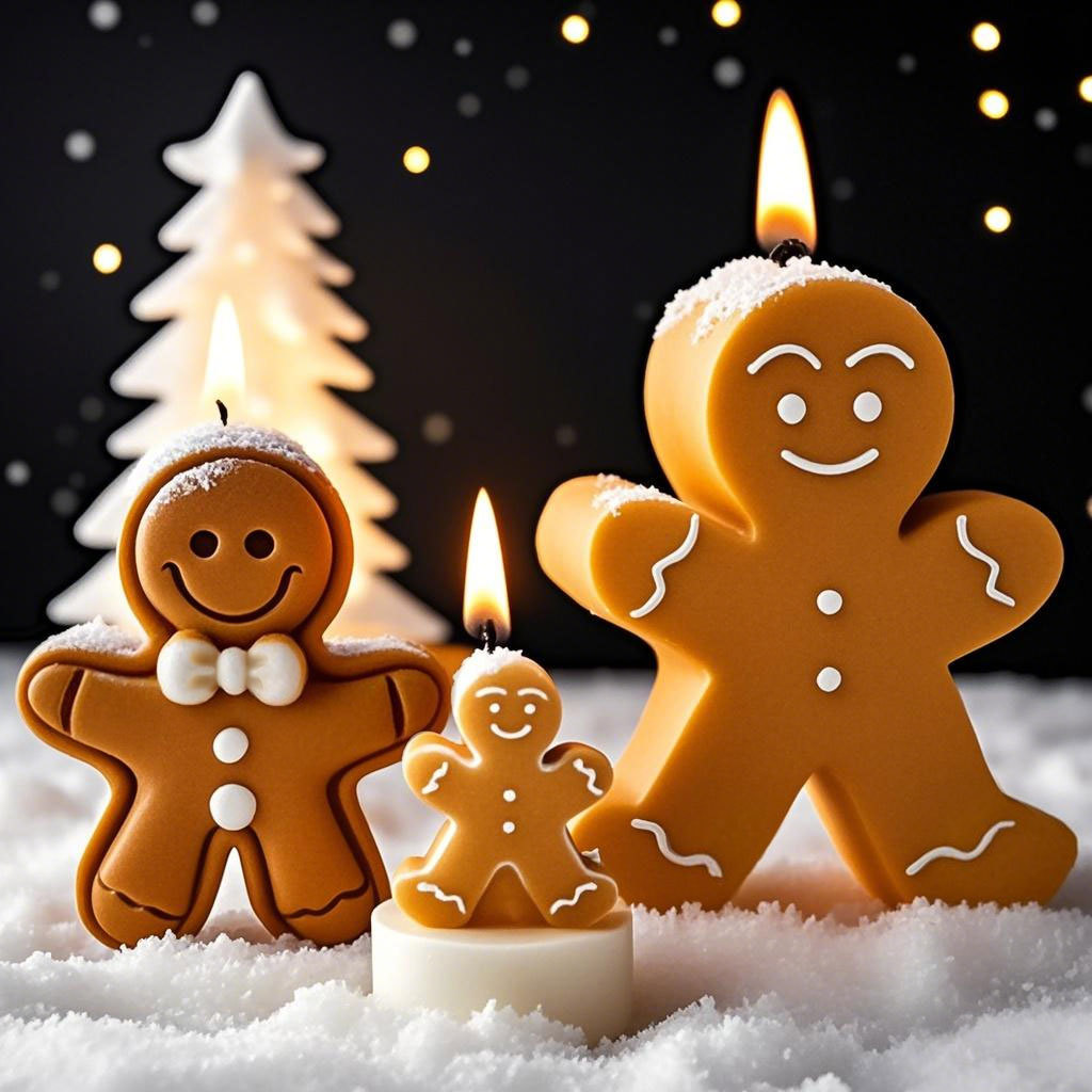 Soap Making Business - DIY Cartoon Gingerbread Man Silicone Candle