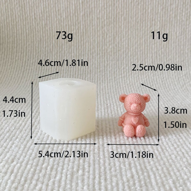 Mini Love Bear Candle Silicone - Soap Making Business ulasan dan harga