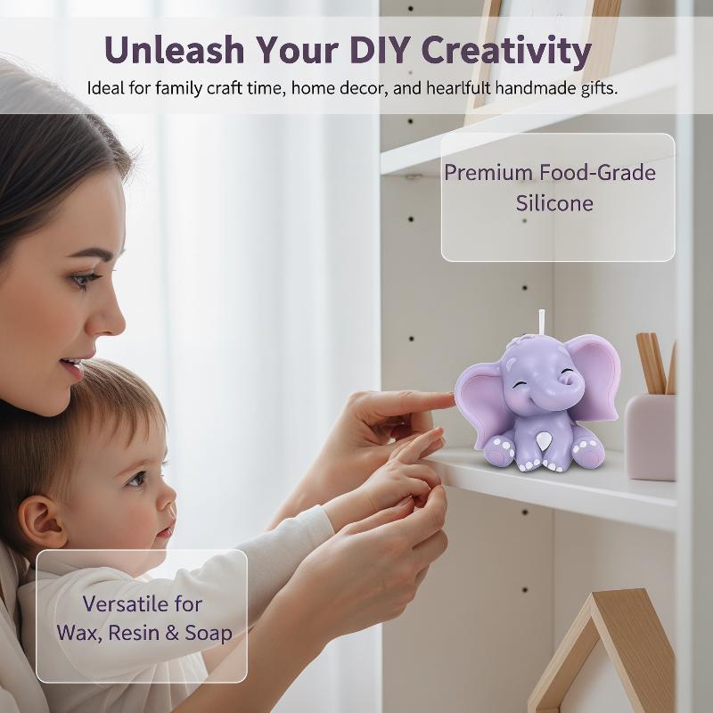Cute 3D Elephant Silicone Cand - Melt Pour Soap Base ulasan dan harga