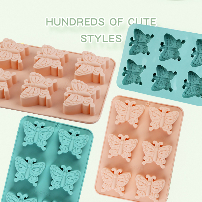 Pink/Blue 6-Hole Butterfly Sil - Soap Making Jelly ulasan dan harga