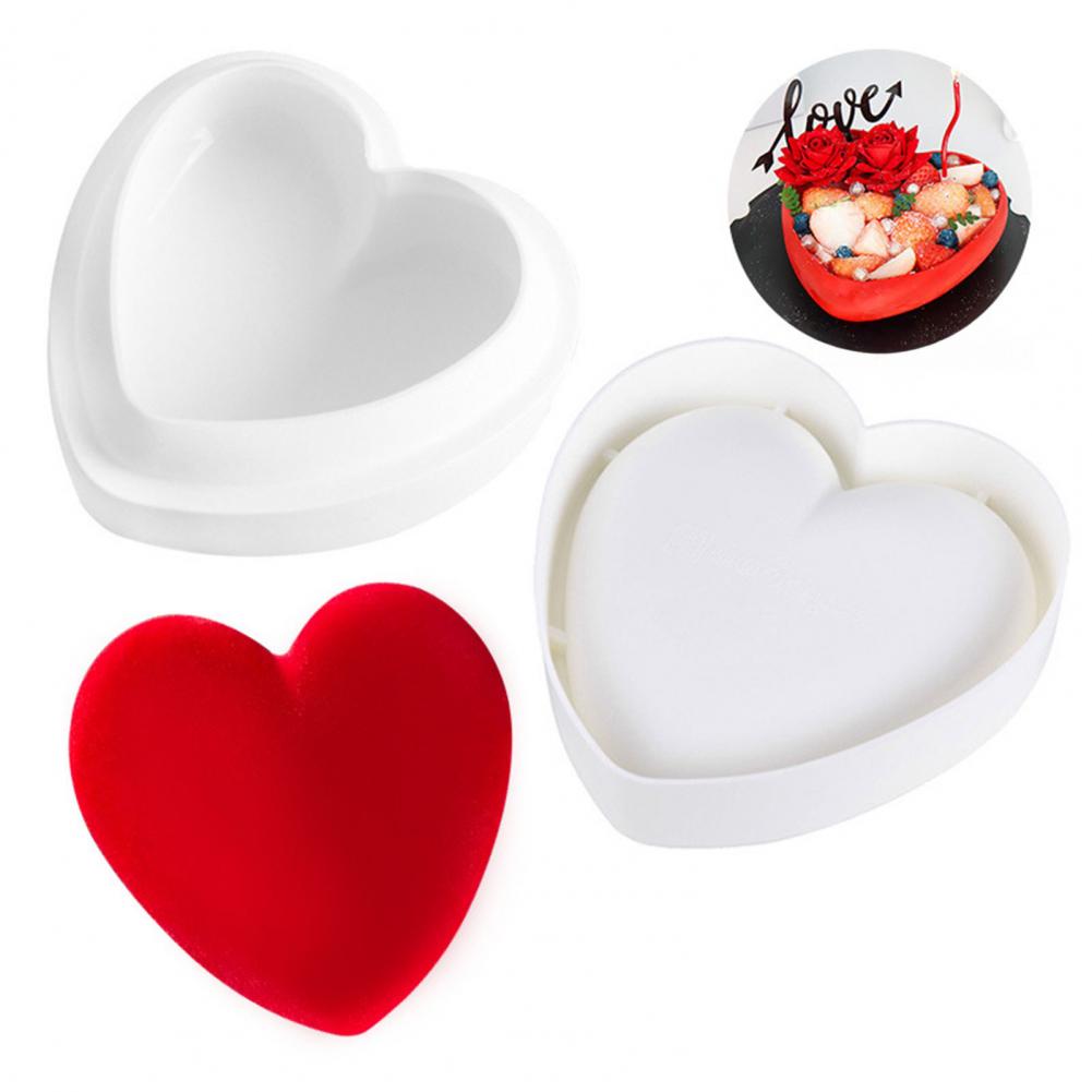 Heart Shaped Silicone Mold 3D  - Soap Making Jelly ulasan dan harga