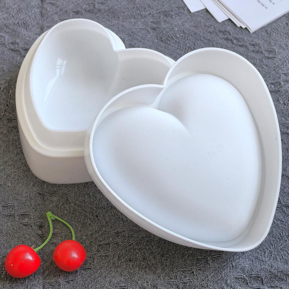 Heart Shaped Silicone Mold 3D  - Soap Making Jelly ulasan dan harga