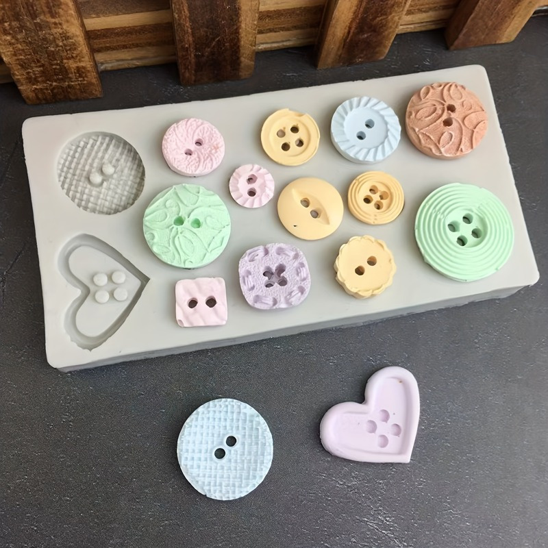 Buttons Shape Silicone Mold Si - Melt Pour Soap Base ulasan dan harga