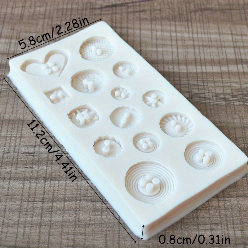 Buttons Shape Silicone Mold Si - Melt Pour Soap Base ulasan dan harga