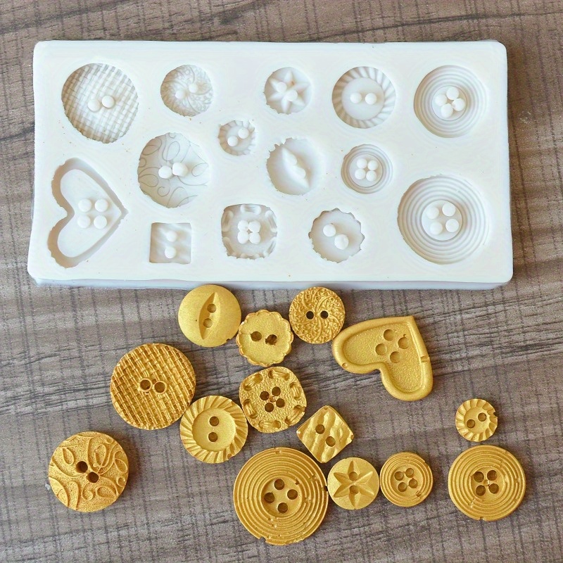 Buttons Shape Silicone Mold Si - Melt Pour Soap Base ulasan dan harga