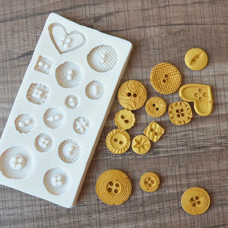 Buttons Shape Silicone Mold Si - Melt Pour Soap Base ulasan dan harga