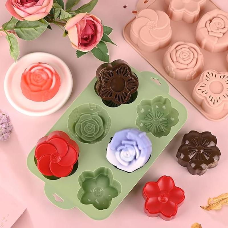 SU Flower Silicone Mold, 6 Cav - Soap Making Jelly ulasan dan harga