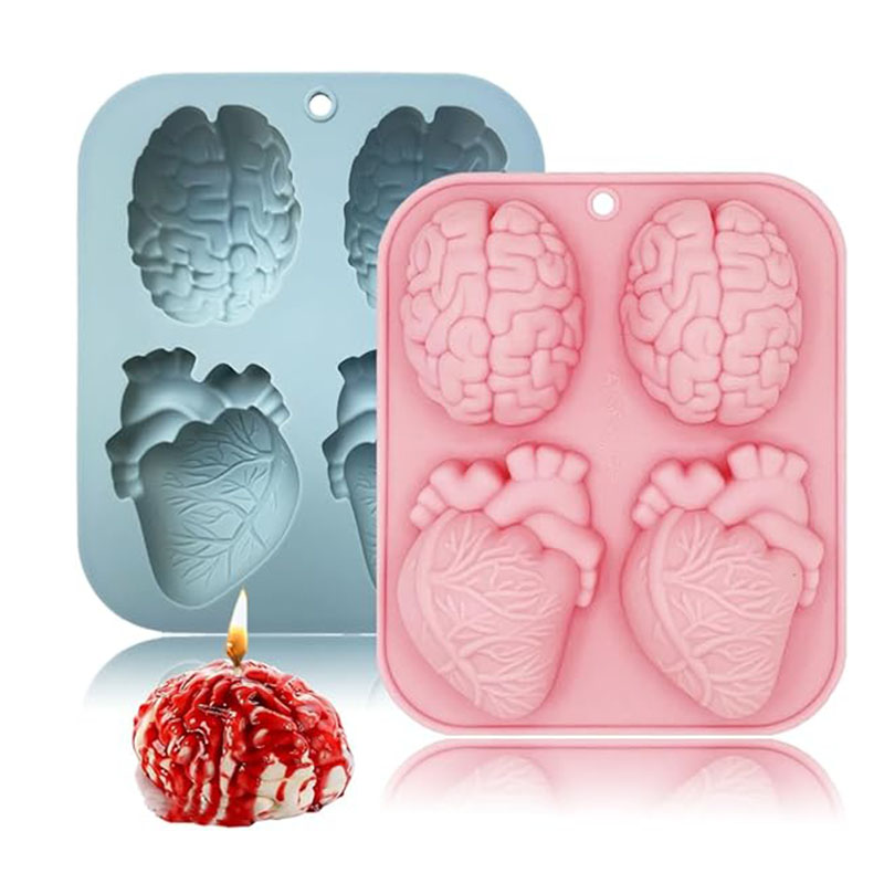 Human Brain And Heart Silicone - Soap Making Jelly ulasan dan harga