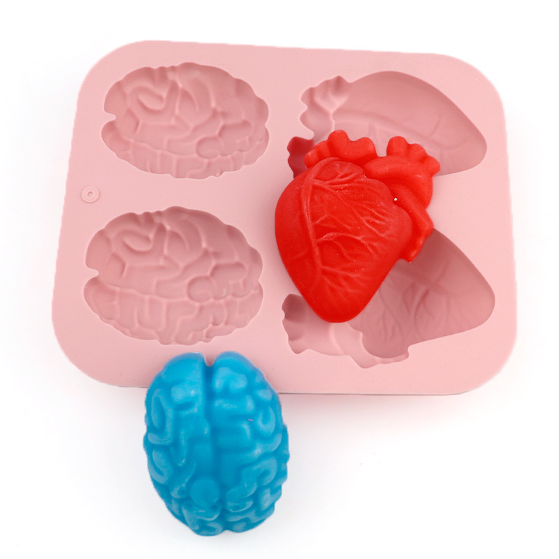 Human Brain And Heart Silicone - Soap Making Jelly ulasan dan harga