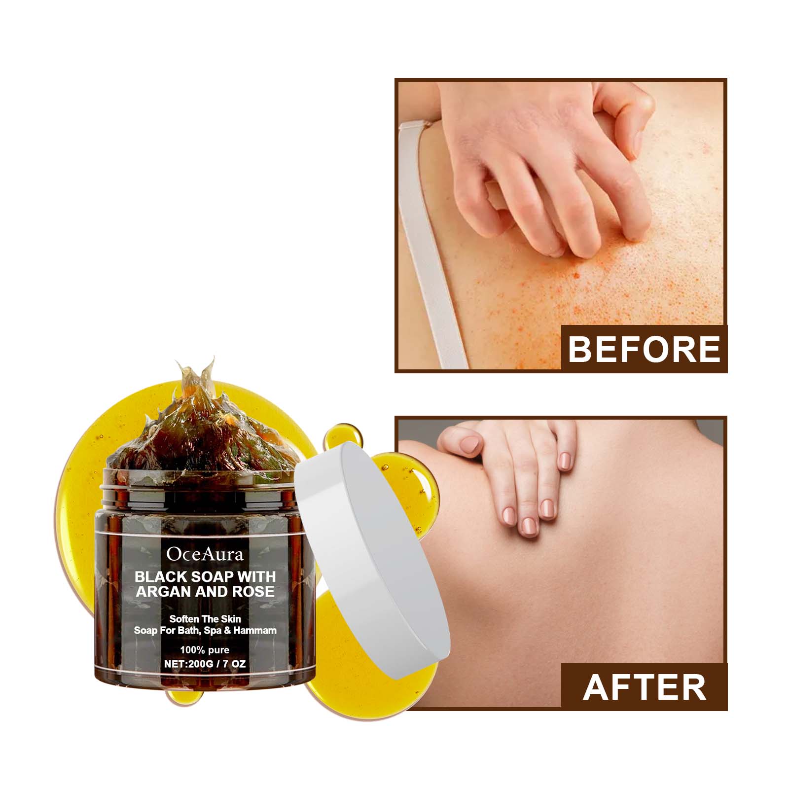 OCEAURA Black Soap With Argan  - Soap Making Essential Oils ulasan dan harga
