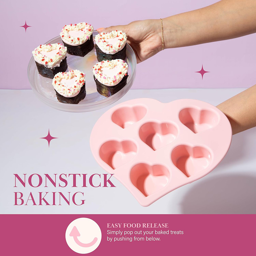 Heart Silicone Molds Valentine - Soap Making Jelly ulasan dan harga