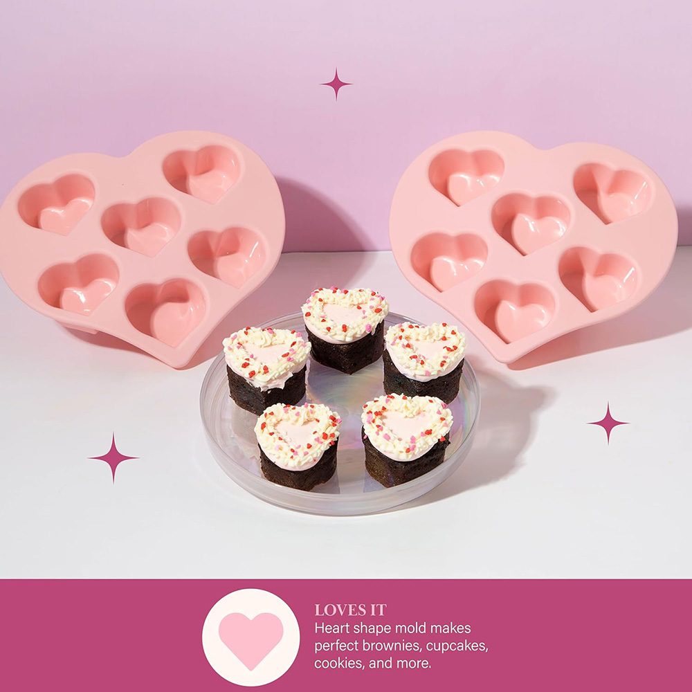 Heart Silicone Molds Valentine - Soap Making Jelly ulasan dan harga