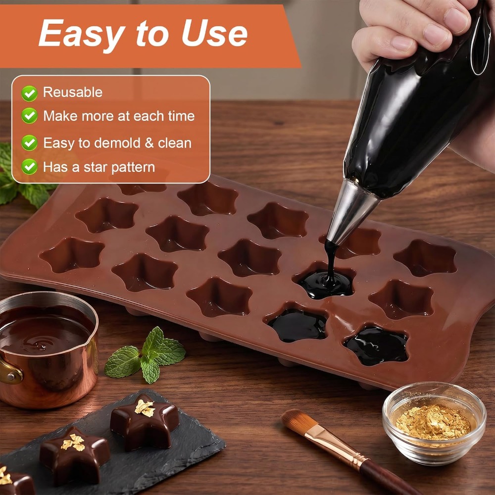2Pcs Star Shaped Silicone Mold - Soap Making Jelly ulasan dan harga