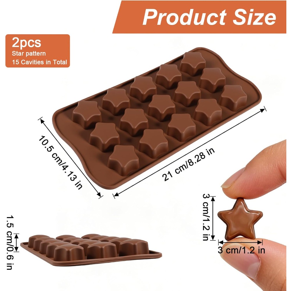 2Pcs Star Shaped Silicone Mold - Soap Making Jelly ulasan dan harga