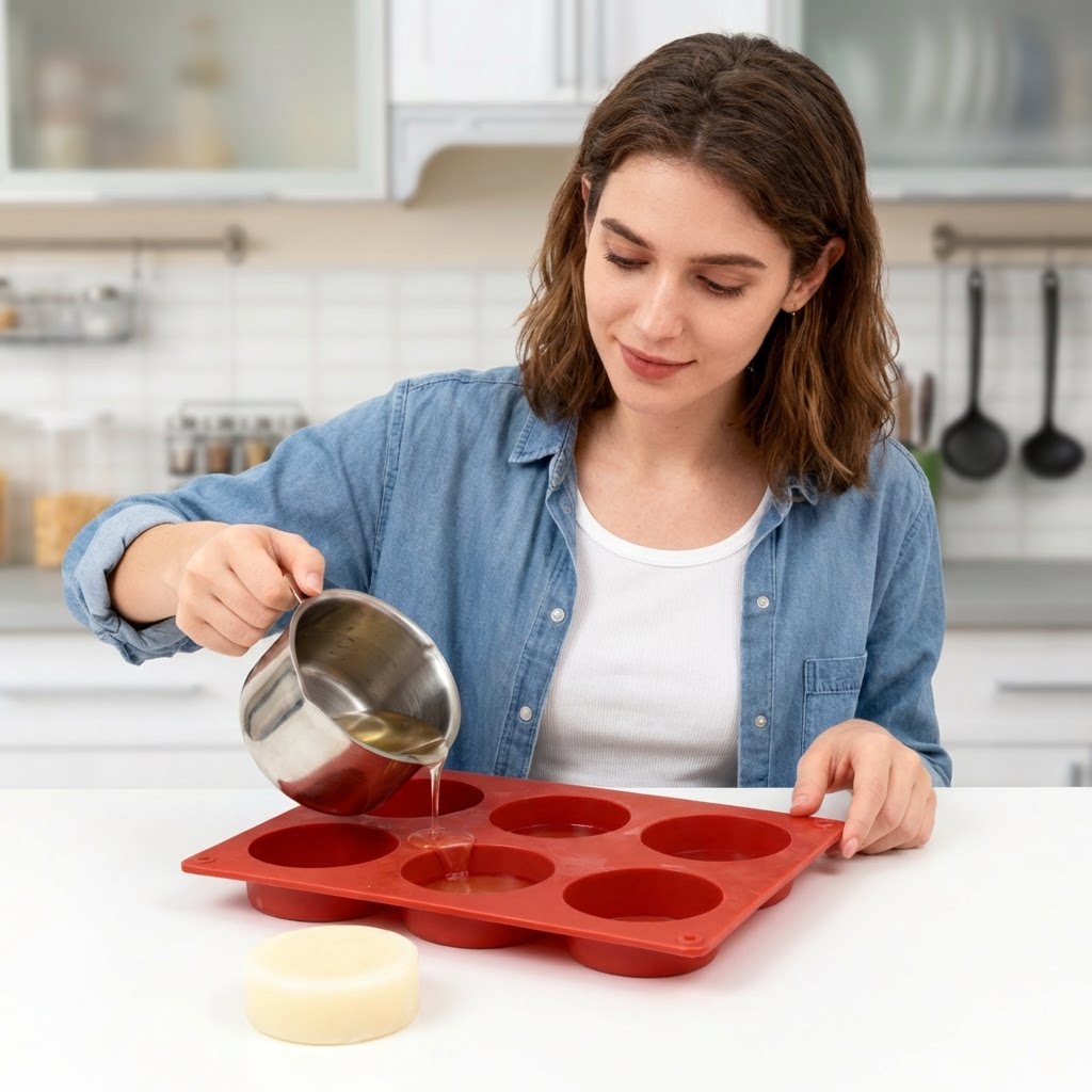 Round Silicone Soap Mold DIY H - Soap Making Business ulasan dan harga